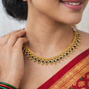 multi-colour-stone-leaf-necklace